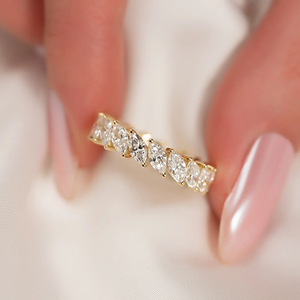 แหวนเพชรแล็บทองคำแท้ 10K/14K/18K คุณภาพสูง ดีไซน์หรูหรา น้ำหนัก 1.2 กะรัต รูปทรงมาร์คีส์ สำหรับเป็นแหวนหมั้นหรือแหวนแต่งงาน ของขวัญสุดพิเศษ - Product Image 5