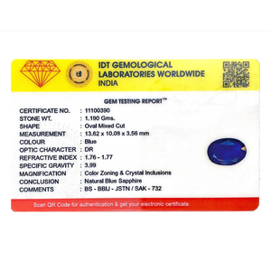 Lab-Created Royal Blue Sapphire 5.95 Carat Loose Gemstone for Fine Jewelry - Product Image 4