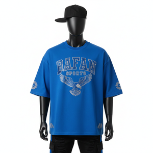 Camiseta Oversize para Hombre, Poliéster Jersey GSM, Suave y Transpirable, Color Sólido, Logotipo Personalizado, Camiseta 100% Algodón para Hombre, Corte Holgado, Estampada - Product Image 1