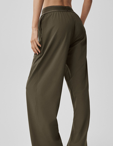 Pantalon de jogging taille haute pour femme avec cordon de serrage, coupe droite ample et confortable, idéal pour le fitness et les loisirs - Product Image 5