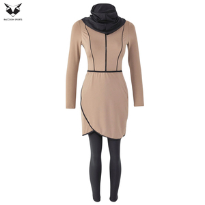 Servicio OEM ODM, Traje de Baño Elegante de Manga Larga con Cierre Frontal, Protección Solar Completa, Color Café, para Estilos de Vida Activos - Product Image 4