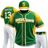 Ensemble d'uniformes de baseball personnalisés pour équipe, maillot et pantalon de baseball imprimés en 3D par sublimation, séchage rapide, respirant, été, grandes tailles
