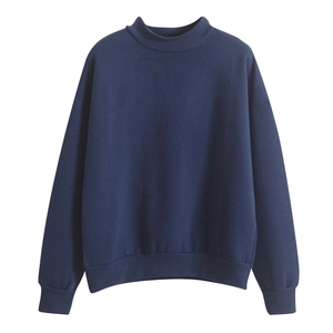 Oversized Women Mock Neck Sweatshirt Heavyweight Lined Streetwear Fashion <b>Top</b> - Product Image 2