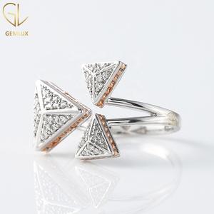 Open Cuff Moissanite Diamond <b>Solitaire</b> Engagement <b>Ring</b> | Wedding Proposal <b>Ring</b> | Custom Moissanite <b>Ring</b> | Unique <b>Solitaire</b> <b>Ring</b> - Product Image 3