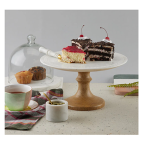 Round Wood & <b>Marble</b> <b>Cake</b> <b>Stand</b> Buffet Dessert <b>Stand</b> Branch Decoration Wood Cup <b>Cake</b> <b>Stand</b> Best Selling Sale - Product Image 1