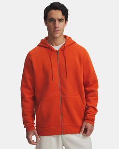 Sudadera con capucha para hombre, con cremallera, de color liso, de forro polar de algodón, con bolsillo canguro, estilo casual para otoño, transpirable, con bordado digital. - Product Image 1