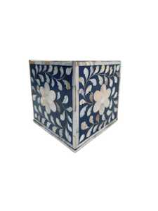 Boîte à mouchoirs PearlMuse en nacre, motif personnalisé élégant, support en mosaïque de coquillages pour intérieurs de luxe - Product Image 5