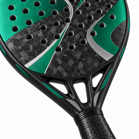Raquette de padel en fibre de carbone personnalisée, professionnelle, légère, noyau en mousse EVA, surface rugueuse, contrôle et puissance, fabricant OEM ODM
