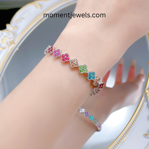 925 Sterling Silver Geometric Quadrilateral Bracelet for Women <b>Men</b> Unisex Solid Silver 12g Plating Link Chain Bracelets - Product Image 2