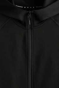 Veste à capuche en polaire zippée intégrale pour homme, hiver |   Noir avec poches zippées |   Vente en gros OEM/ODM - Product Image 2
