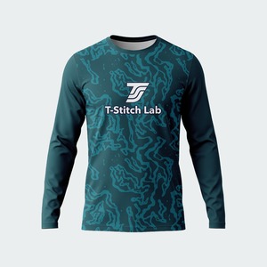 บริการ OEM เสื้อยืดแขนยาวผู้ชาย พิมพ์ลายแบบซับลิเมชั่นตามสั่ง โลโก้แบบกำหนดเอง คอกลม ยูนิเซ็กซ์ แห้งเร็ว ลายเรียบ - Product Image 4