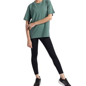 Camiseta Oversize para Mujer, Corte Holgado, Manga Corta, Cuello Redondo, Informal, para Gimnasio, Fitness, Yoga, Running, Ropa Deportiva Cómoda - Product Image 5
