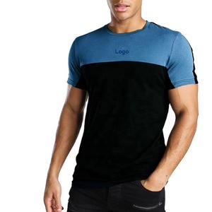 T-shirt de compression ajusté pour homme avec logo personnalisé, vêtements de sport pour la salle de sport et l'entraînement - Product Image 4