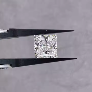Ultra Premium Princess Cut VVS1 Clarity E Color Lab Created Diamond Sharp <b>Edge</b> <b>Square</b> Stone with Exceptional Brilliance - Product Image 2