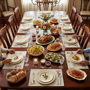 Custom Logo Cotton Table Mat Heat Resistant | Dining <b>Placemat</b> OEM Wholesale Manufacturer | Premium Washable Reusable Table Mat - Product Image 2