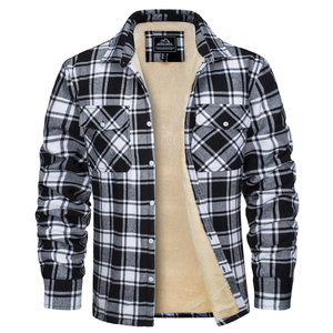 Garment Manufacturer Mens Plaid <b>Wool</b>/Acrylic Flannel <b>Shirt</b> Jacket Quilted Lined Autumn Breathable Eco-Friendly Anti-Wrinkle - Product Image 1