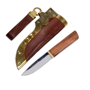 Cuchillo Puukko Hecho a Mano Personalizado |   Cuchillo de Supervivencia Nórdico de Hoja Fija de Acero con Alto Contenido de Carbono |   Cuchillo de Caza y Camping con Funda de Cuero - Product Image 5