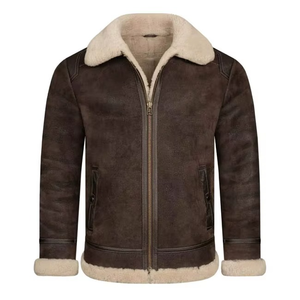 Chaquetas para Hombre, Chaqueta Impermeable de Piel de Oveja Gruesa con Forro de Piel Sintética, Protección contra el Frío del Invierno - Product Image 1