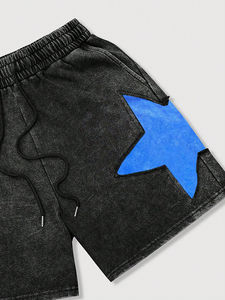 Pantalones Cortos Deportivos para Hombre, con Logotipo Personalizado, Lavado Ácido, Diseño Desgastado, Personalización Completa, Ecológicos, Transpirables, de Algodón/Poliéster, con Cordón Ajustable - Product Image 6