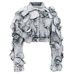 Fournisseur de denim, usine de confection sur mesure, tendance de la couture, veste en jean pour homme, style streetwear tendance - Product Image 4