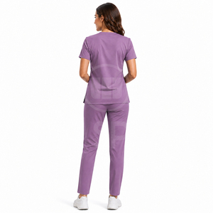 Hospital <b>Scrub</b> Suit Nurse Uniform Eco-Friendly Polyester Rayon Spandex Medical <b>Scrubs</b> Set Lightweight Breathable Custom Logo - Product Image 5