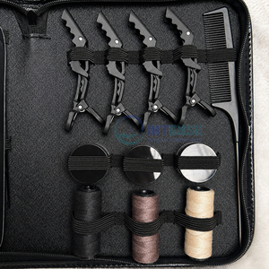 Pince à extensions capillaires en acier inoxydable, outil à micro-anneaux à 2 trous, argenté, durable, pour salon professionnel, vente en gros - Product Image 3