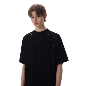 OEM personalizado Vintage ropa de gran tamaño de los hombres 180 gramos de punto camiseta sublimada patrón Casual sólido Vintage camiseta de gran tamaño - Product Image 1