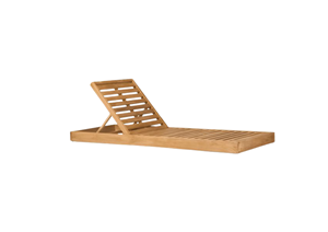 Elegante Tumbona Leona, Fabricada Artesanalmente con Acabado de Madera Natural Moderna, Tumbona de Listones para Villas de Alta Gama, Spas y Restaurantes - Product Image 6