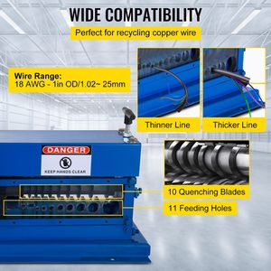 Macchina spelafili portatile da 18 AWG 1 "OD 11 canali 10 lame strumento automatico 75 piedi/minuto - Product Image 4