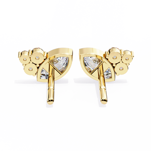 Pendientes de Diamantes Cultivados en Laboratorio con Corte Mixto de Diseño Único, Oro de 14K, Certificados por IGI, para Regalo, Fiesta y Aniversario - Product Image 2