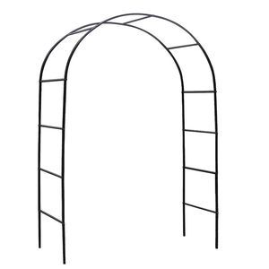 Arche de jardin réglable en métal noir de 78 po de hauteur x 45 po de largeur, treillis pour plantes grimpantes et décoration de mariage - Product Image 1