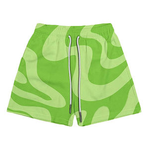 Shorts personnalisés pour hommes, double couche en toile, imprimés numériquement, style streetwear basketball, taille haute élastique, séchage rapide, avec poches. - Product Image 2