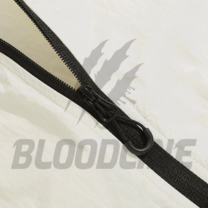 BLOODLINE Chaqueta unisex a prueba de viento de manga larga para todas las estaciones, abrigo deportivo con capucha blanca para exteriores - Product Image 5