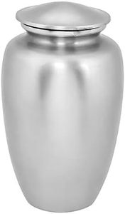 Opulent Adult Aluminum Funeral <b>Ashes</b> Urn Memorial Cremation <b>Keepsake</b> Container Featuring Artistic Premium Exterior Design - Product Image 4