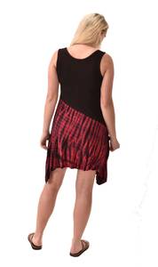 Vestido de verano de rayón con estampado tie-dye estilo bohemio, con bolsillos y dobladillo de hada - Product Image 2