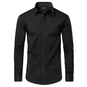 Camisa de Vestir Casual para Hombre, Corte Moderno y Ajustado, Manga Larga, Cuello con Botones, Elegante, Transpirable, Cómoda, Estilo Casual Inteligente para Oficina - Product Image 2