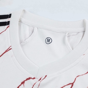 เสื้อฟุตบอลผู้ชายลายเรขาคณิตสีน้ำเงิน คอกลม แขนสั้น ระบายอากาศได้ดี แห้งเร็ว ทรงสปอร์ต - Product Image 5