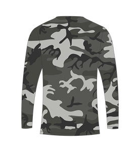 T-shirt à manches longues pour homme, gris camouflage, col rond, imprimé camouflage, léger, streetwear, mode, confortable, pour tous les jours - Product Image 6
