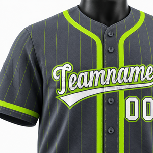 Camiseta de Béisbol Sublimada Personalizada, 100% Poliéster, con Rayas, Uniforme de Equipo, OEM ODM, Secado Rápido, Transpirable, Cuello en V - Product Image 6