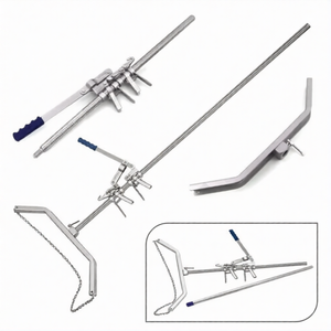 3 Pcs Ratchet Calf <b>Puller</b> OB Handle with 60 Inch Chain Veterinary Cattle Delivery Set Stainless Steel Obstetrical Calving <b>Tool</b> - Product Image 1