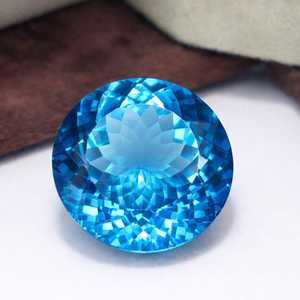 Piedra Preciosa de Aguamarina Azul Facetada y Redonda, Piedra Natural Suelta para Joyería, Gema de Lujo para Anillo o Colgante - Product Image 2
