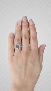 Women's 14K Gold Emerald Cut Diamond Engagement Ring Prong Setting floral Style IGI Certified - Product Image 3