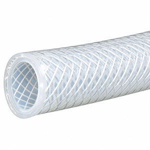 Manguera trenzada de silicona transparente de grado médico, flexible, duradera, de alta presión, adecuada para uso industrial, farmacéutico y médico. - Product Image 3