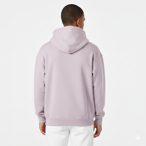 เสื้อฮู้ดผู้ชายสีพื้น แขนยาว ผ้าฝ้ายฟลีซถัก 100% สำหรับใส่ในฤดูใบไม้ร่วง - Product Image 2
