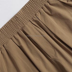 Shorts de badminton pour hommes en toile, couleur unie, respirants, séchage rapide, pour l'été, la course et l'entraînement - Product Image 3