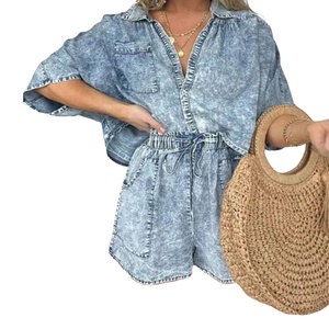 Pantalones vaqueros ajustados de cintura alta para mujer de verano con cordones, vaqueros de pierna recta rasgados, pantalones vaqueros cortos de mezclilla calientes 2026 - Product Image 3