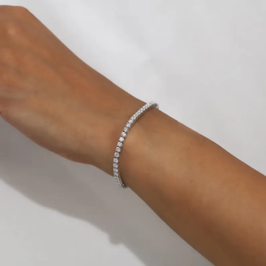 Bracelet tennis élégant pour femme, diamants naturels certifiés IGI, diamants de laboratoire taille ronde, serti à griffes, bijou de mariée, cadeau - Product Image 4