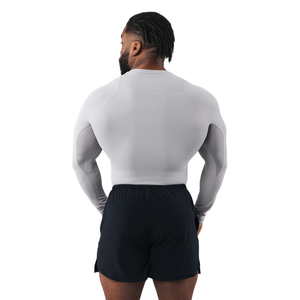 T-shirt de compression à manches longues pour homme, coupe ajustée, soutien musculaire, idéal pour la gym et l'entraînement - Product Image 3