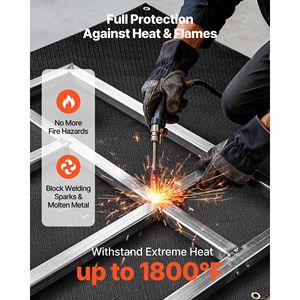 Telo Protettivo per Saldatura in Fibra di Vetro Rivestito in Silicone 4 X 6 FT, Resistente al Calore fino a 1800°F, Accessori per Saldatura e Saldatura a Stagno - Product Image 3
