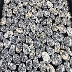 พลอยพิโนไลต์ขัดเงาธรรมชาติเครื่องประดับคริสตัลแท้ด้านหลังแบนราบคุณภาพสูงแกะสลักตามหลักฮวงจุ้ยล้มคว่ำ - Product Image 5